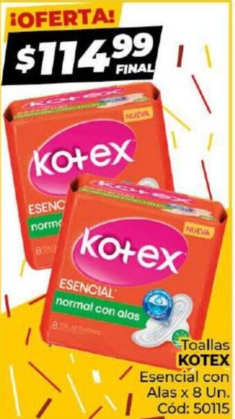 Diarco Toallas Kotex oferta