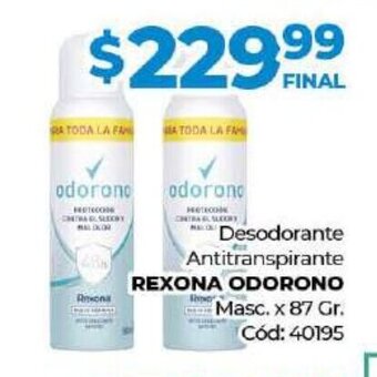 Diarco Desodorante Antitranspirante Rexona Odorono oferta
