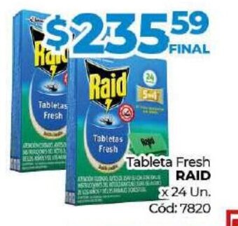 Diarco Tableta Fresh Raid oferta