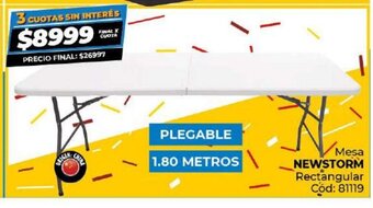 Diarco Mesa Newstorm Rectangular oferta