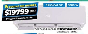 Diarco Aire Acondicionado Philco/Electra oferta