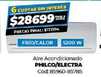 Diarco Aire Acondicionado Philco/Electra oferta
