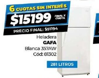 Diarco Heladera Gafa oferta