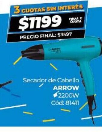 Diarco Secador de Cabello Arrow oferta