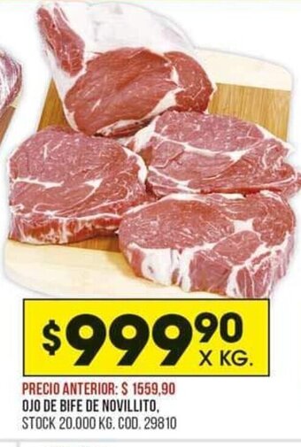Coto Ojo de Bife De Novillito oferta