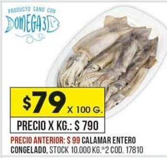Coto Calamar Entero Congelado oferta