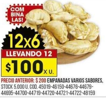 Coto Empanadas Varios Sabores oferta