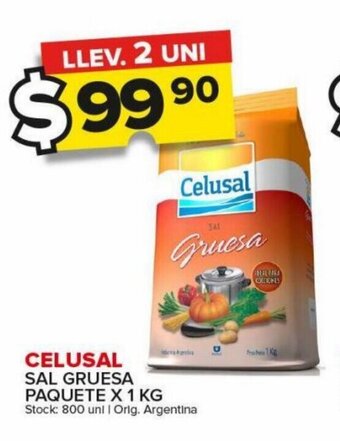 Carrefour Maxi Celusal Sal Gruesa Paquete x 1kg oferta
