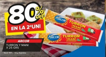 Carrefour Maxi Arcor Turron Y Mani x 25 Grs oferta