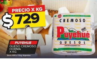 Carrefour Maxi Puyehue Queso Cremoso Horma x kg oferta