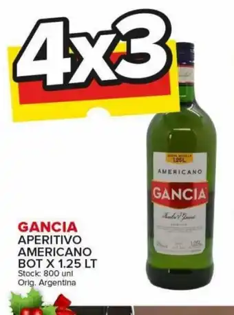 Carrefour Maxi Gancia Aperitivo Americano Bot x 1.25lt oferta