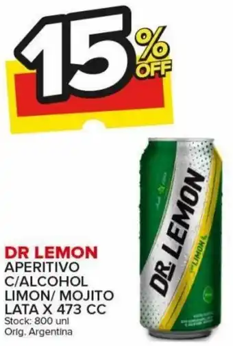 Carrefour Maxi Dr Lemon Aperitivo C/Alcohol Limon/Mojito Lata x 473cc oferta