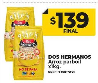 Supermayorista Vital Dos hermanos arroz parboil oferta