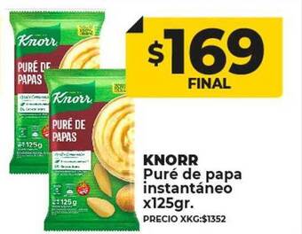 Supermayorista Vital Knorr puré de papa instantáneo oferta