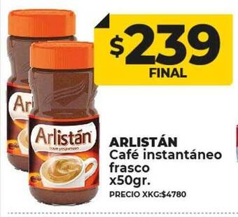 Supermayorista Vital Arlistán café instantáneo frasco oferta