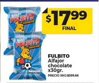 Supermayorista Vital Fulbito alfajor chocolate oferta