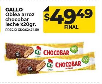 Supermayorista Vital Gallo oblea arroz chocobar leche oferta