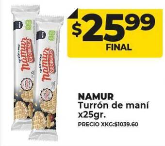 Supermayorista Vital Namur turrón de maní oferta