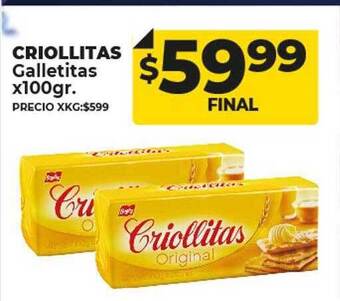Supermayorista Vital Criollitas galletitas oferta