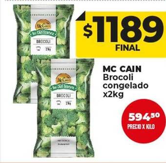 Supermayorista Vital Mc cain brocoli congelado oferta