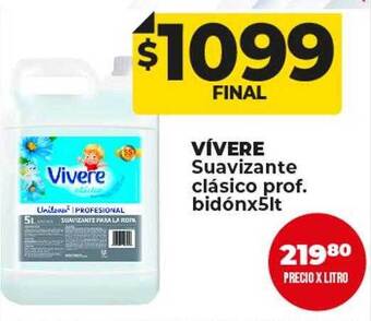 Supermayorista Vital Vivere suavizante clásico prof bidón oferta