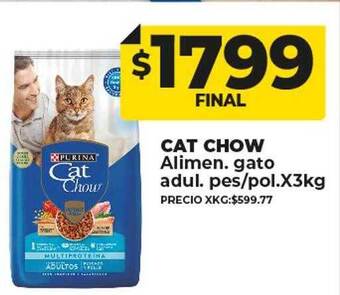 Supermayorista Vital Cat chow alimen. gato adul. pes pol. oferta