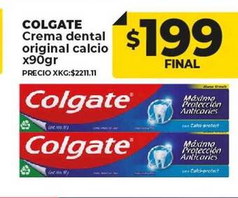Supermayorista Vital Colgate crema dental original calcio oferta