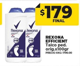 Supermayorista Vital Rexona efficient talco ped. orig. oferta