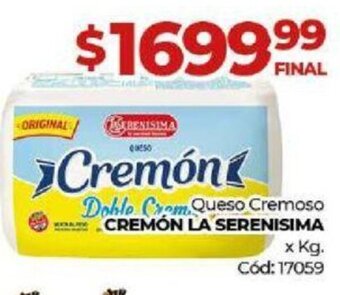 Diarco Queso Cremoso Cremón La Serenísima oferta