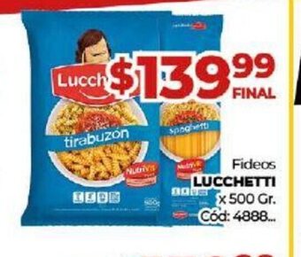 Diarco Fideos Lucchetti oferta