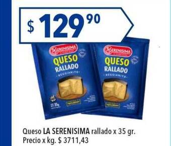Hergo Queso la serenisima rallado oferta