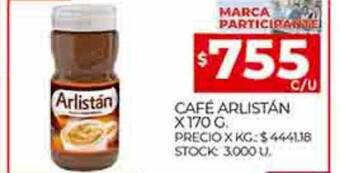 Supermercados DIA Café arlistán oferta