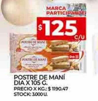 Supermercados DIA Postre de maní dia oferta