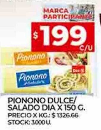 Supermercados DIA Pionono dulce o salado dia oferta