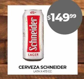 Supermercados Tadicor Cerveza schneider lata oferta