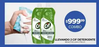 Supermercados Tadicor Llevando 2 cif detergente bioactive lima oferta