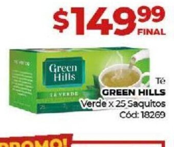 Diarco Té Green Hills oferta