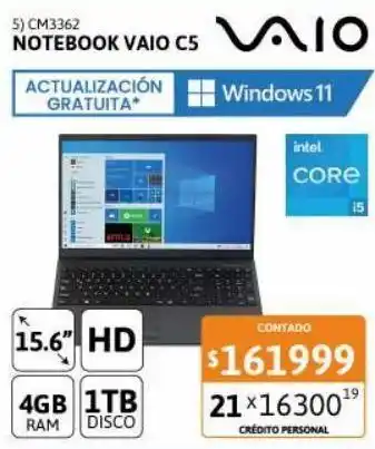Cetrogar Notebook vaio oferta