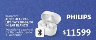 Cetrogar Auriculares tat2206wt/00 blanco philips oferta