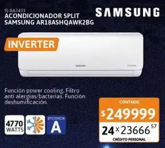 Cetrogar Aire acondicionado samsung 4770w inverter oferta