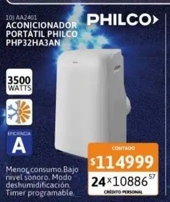 Cetrogar Aire acondicionado portátil philco 3500w frío calor oferta