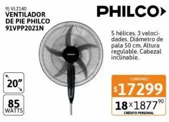 Cetrogar Ventilador de pie 20” philco oferta