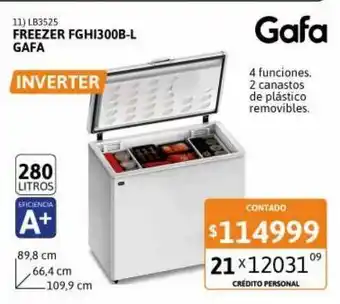 Cetrogar Freezer fghi300b-l blanco 280 lt inverter gafa oferta