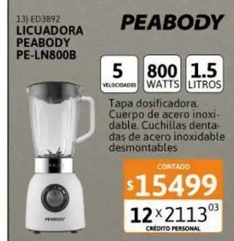 Cetrogar Licuadora peabody oferta