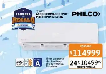 Cetrogar Aire acondicionado split philco 3350w frío calor oferta
