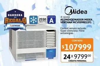 Cetrogar Aire acondicionado midea 2550w frío oferta