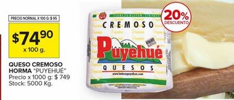Carrefour Maxi Queso cremoso horma puyehue x 100g oferta