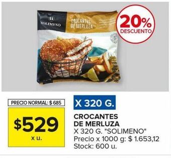 Carrefour Maxi Crocantes de merluza solimeno x 320g oferta