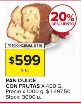 Carrefour Maxi Pan dulce con frutas x 400g oferta