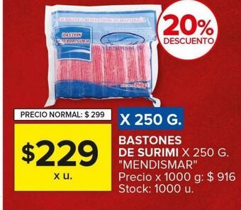 Carrefour Maxi Bastones de surimi mendismar x 250g oferta